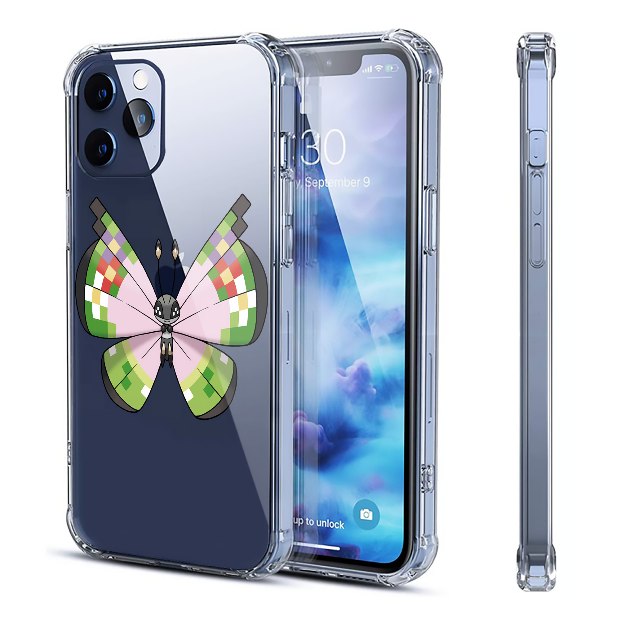 （画像用） ポケットモンスター Pokémon 【iPhone 12シリーズ対応】透明スマホケース（クリアソフトケース）